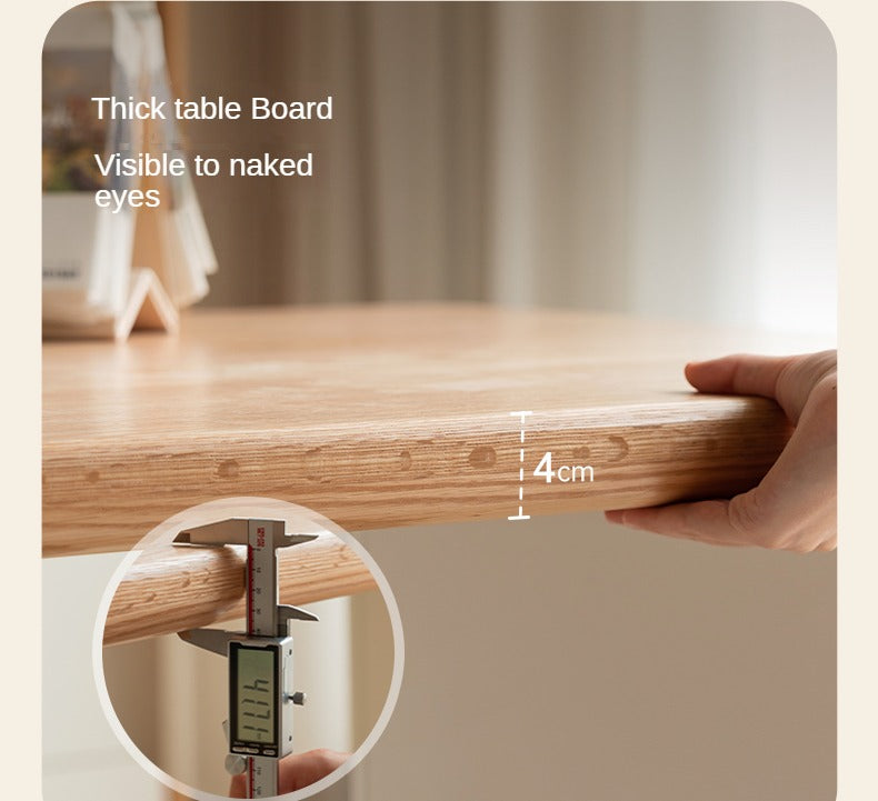 Oak Solid Wood Desk With Lower Cabinet