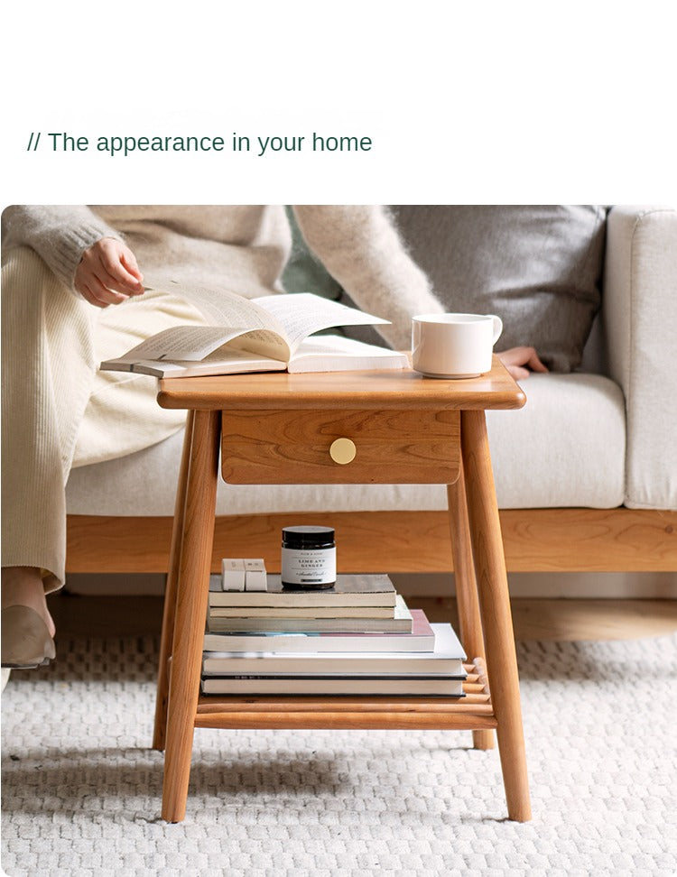 Сherry Solid Wood Side Table