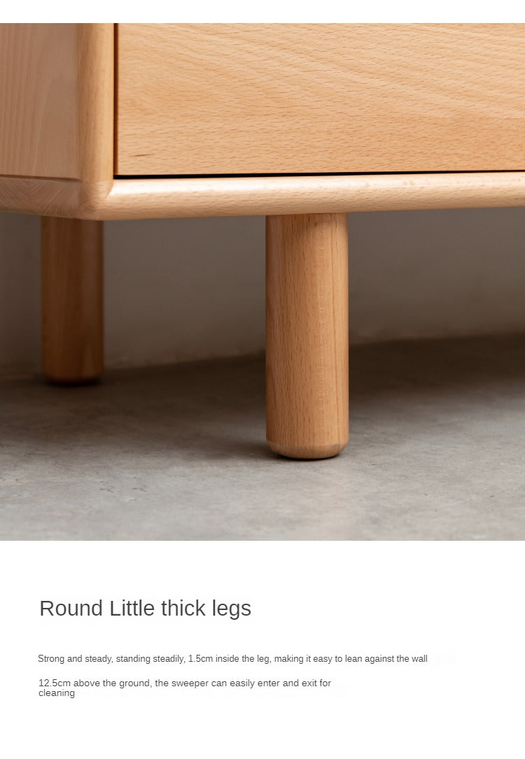 Beech Solid Wood Floor TV Cabinet.