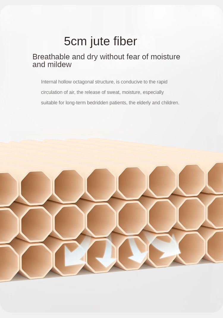 Natural jute Latex Mattress, No-Glue, Antibacterial, Anti-Mite, Hard Hemp Pad 12cm, 10cm, 8cm