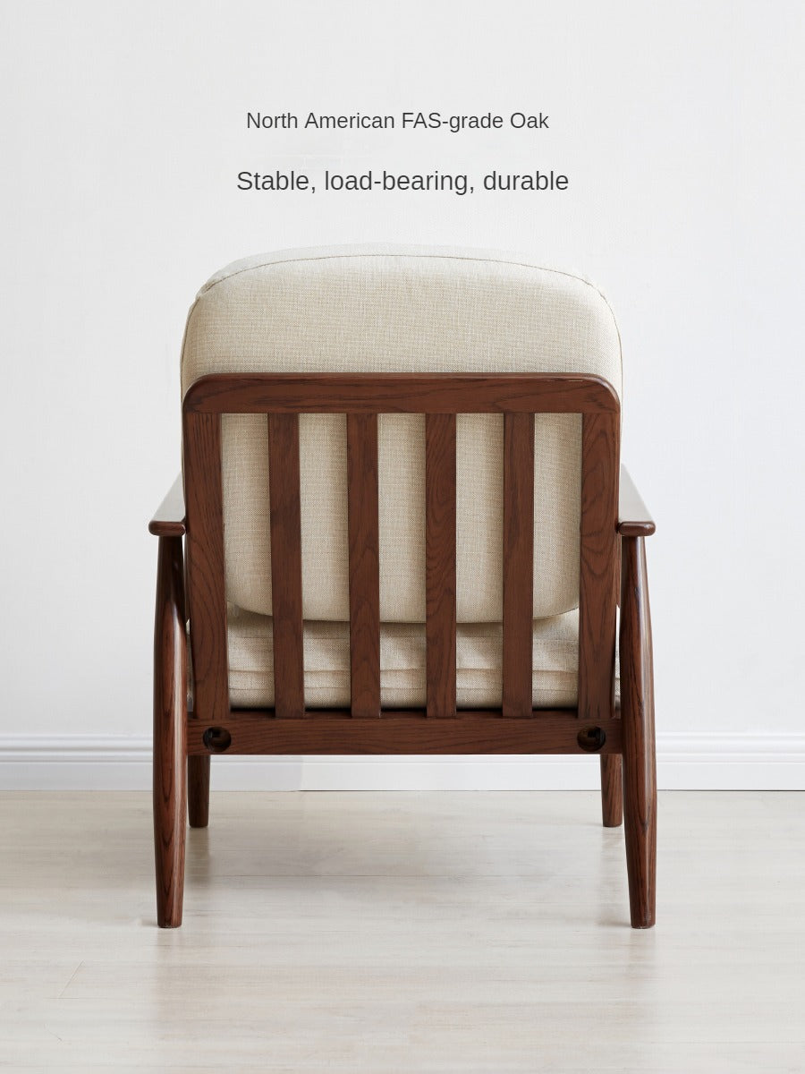 Oak Solid Wood Walnut Color Leisure Combination