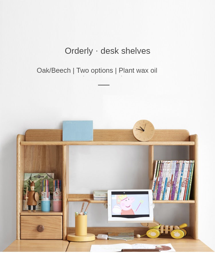 Oak, Beech Solid Wood Shelf Bookshelf