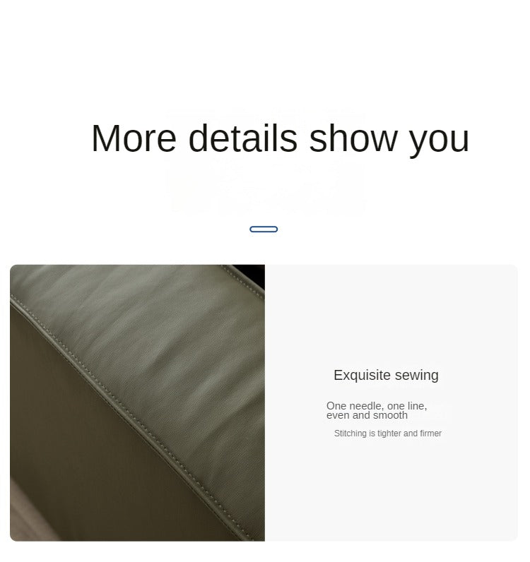 First Layer Yellow Cowhide Italian Tofu Block Sofa.