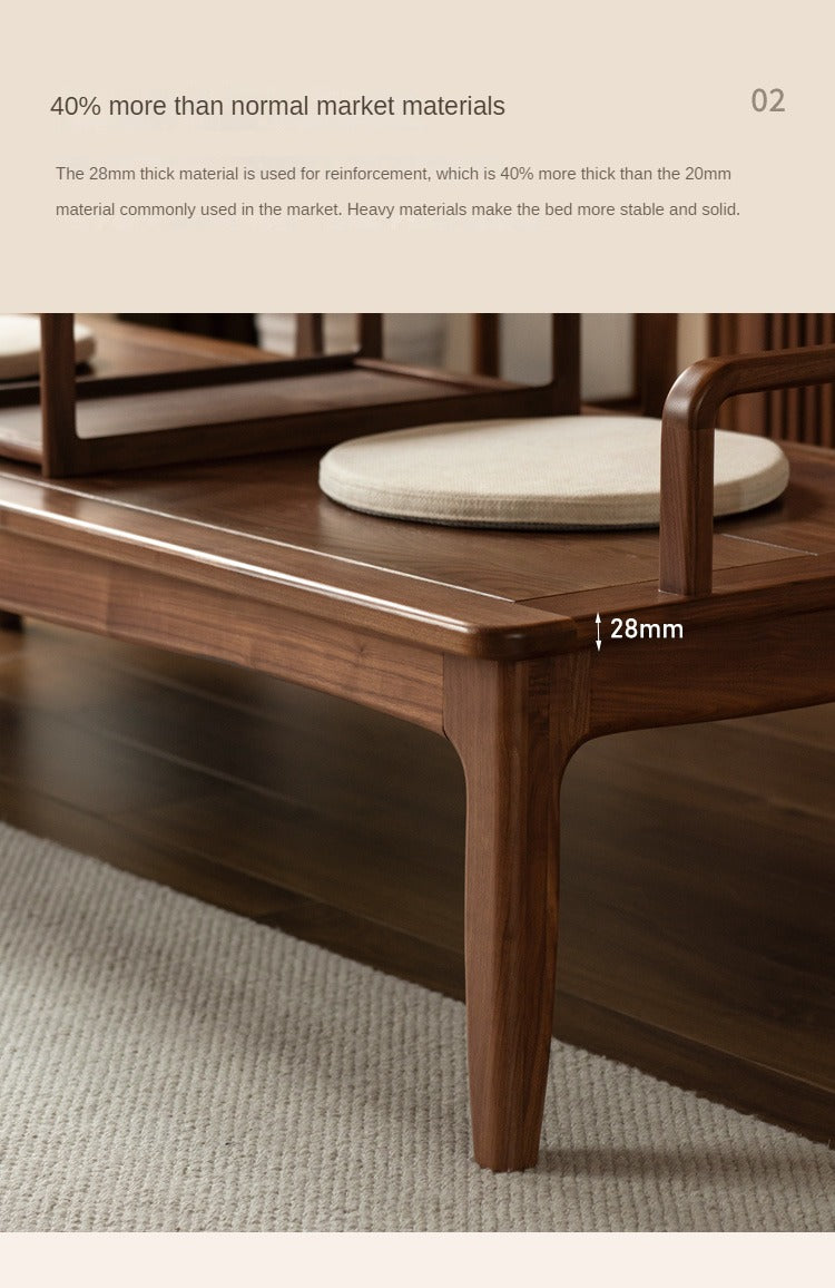 North American Black Walnut Solid Wood Dual Use Sofa.