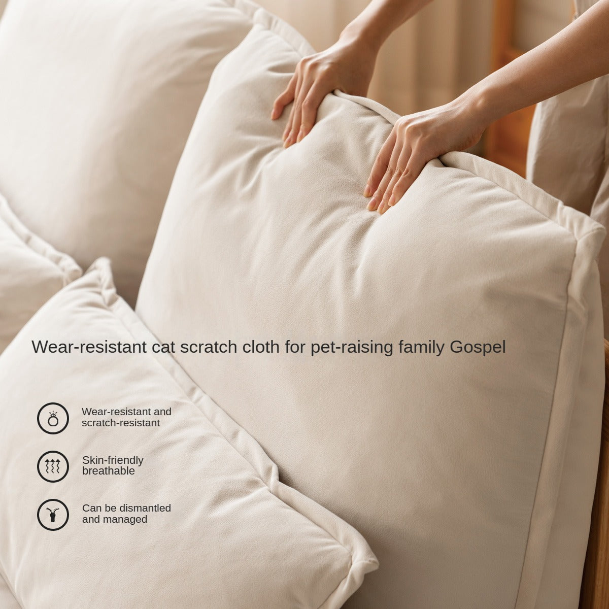 Oak Solid Wood Floor to Floor Tall Sofa.