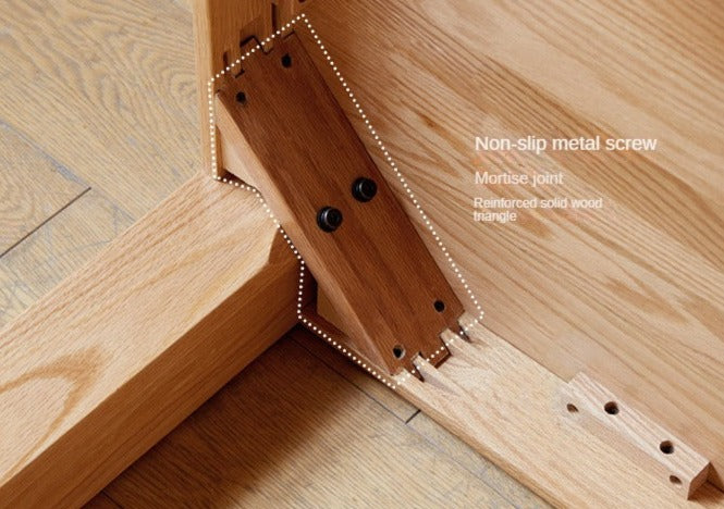 Oak, Red Oak Solid Wood Rectangular Dining Table