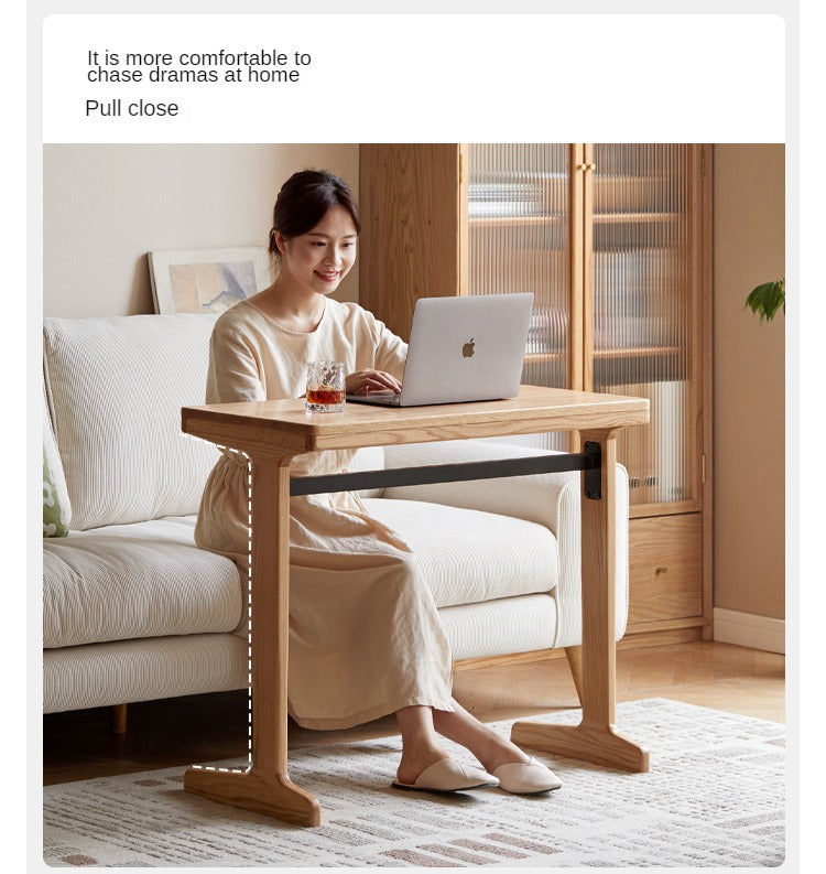 Oak, Cherry Solid Wood Desk Bookshelf Integrated Study Table