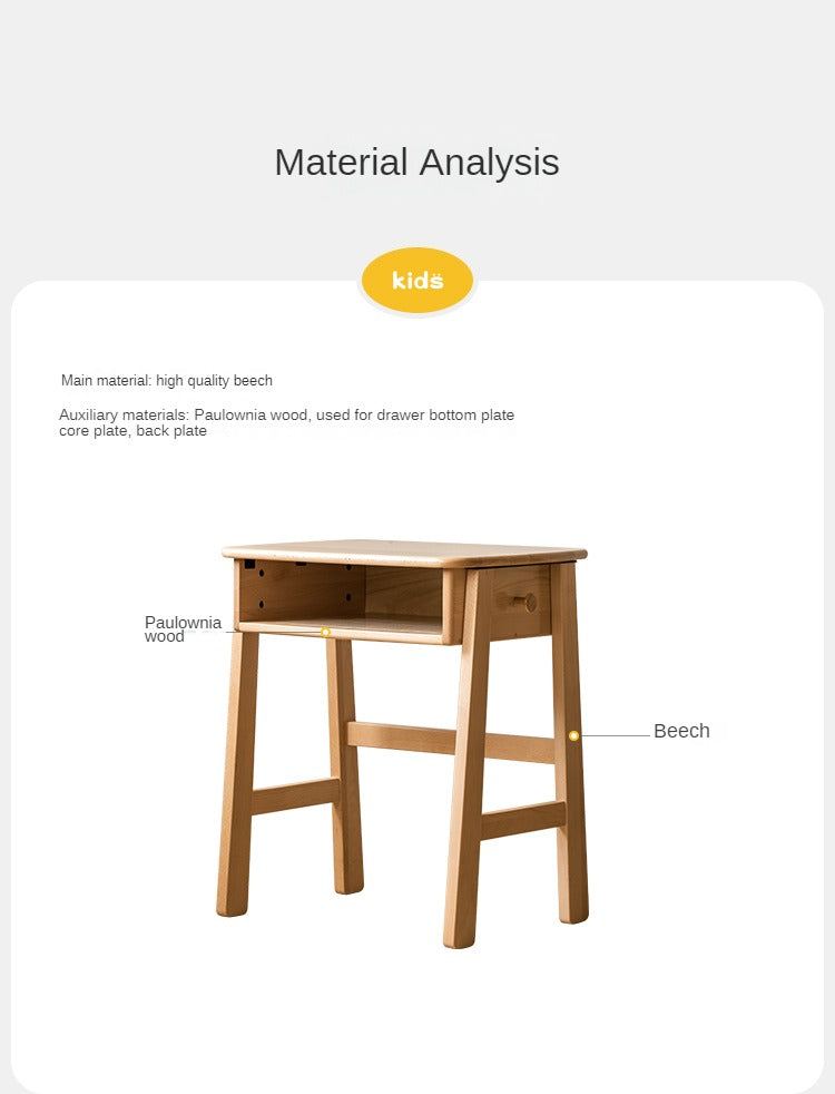 Beech Solid Wood Children's Small Desk