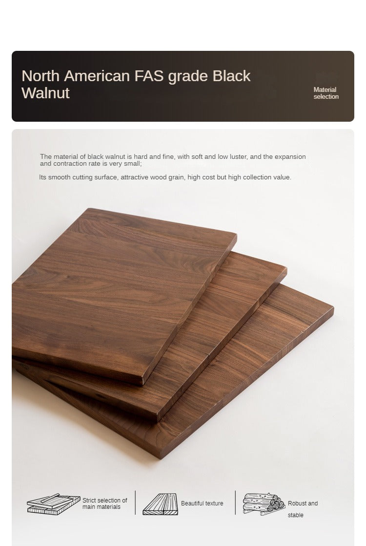 Black Walnut, Ash Solid Wood Rectangular Dining Table