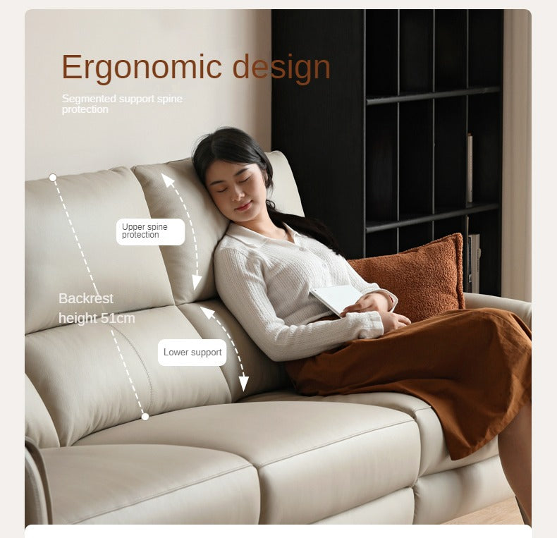 Genuine Leather Zero Wall Multifunctional Electric Sofa, Top Layer Cowhide Sofa.