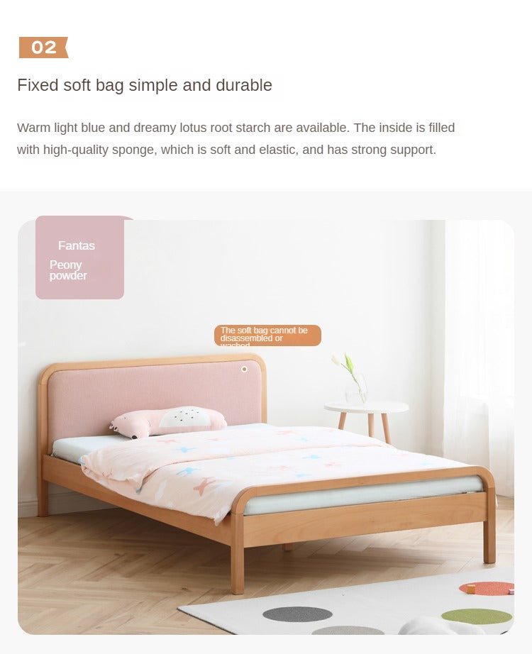 Beech solid wood kids bed