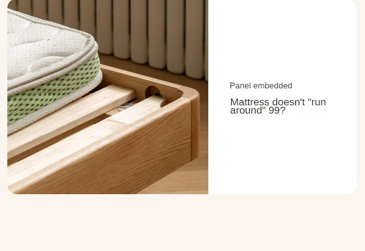 Oak Solid Wood Lamb Fleece Soft Suspension Cream Bed