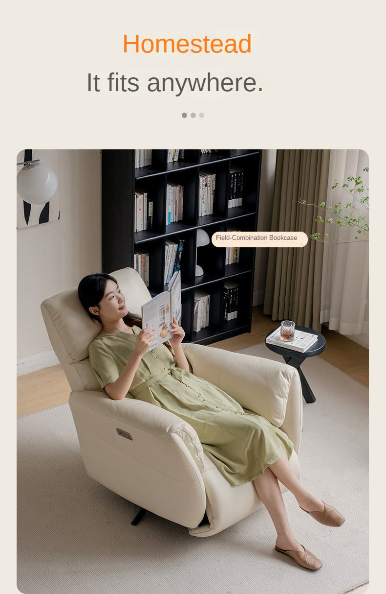 Leather Electric Cream Style Single Chair
