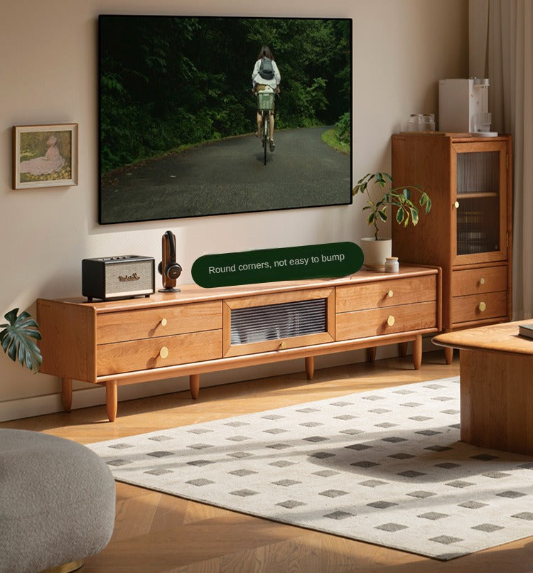 Cherry Solid Wood TV Stand.