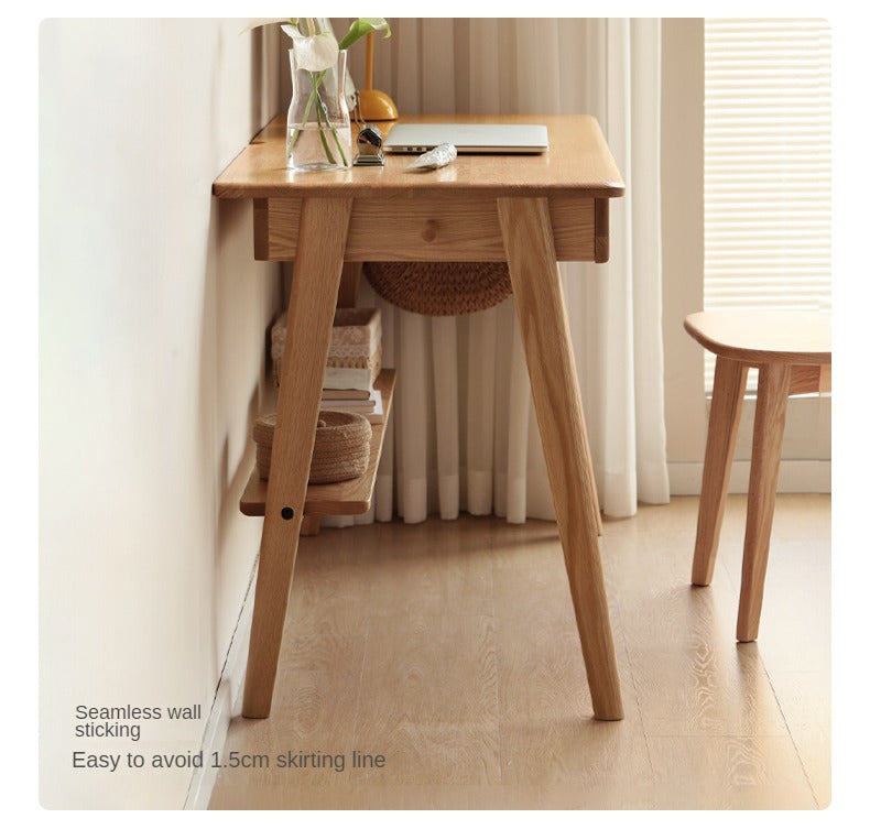 Oak Solid Wood Office Desk Bottom Divider