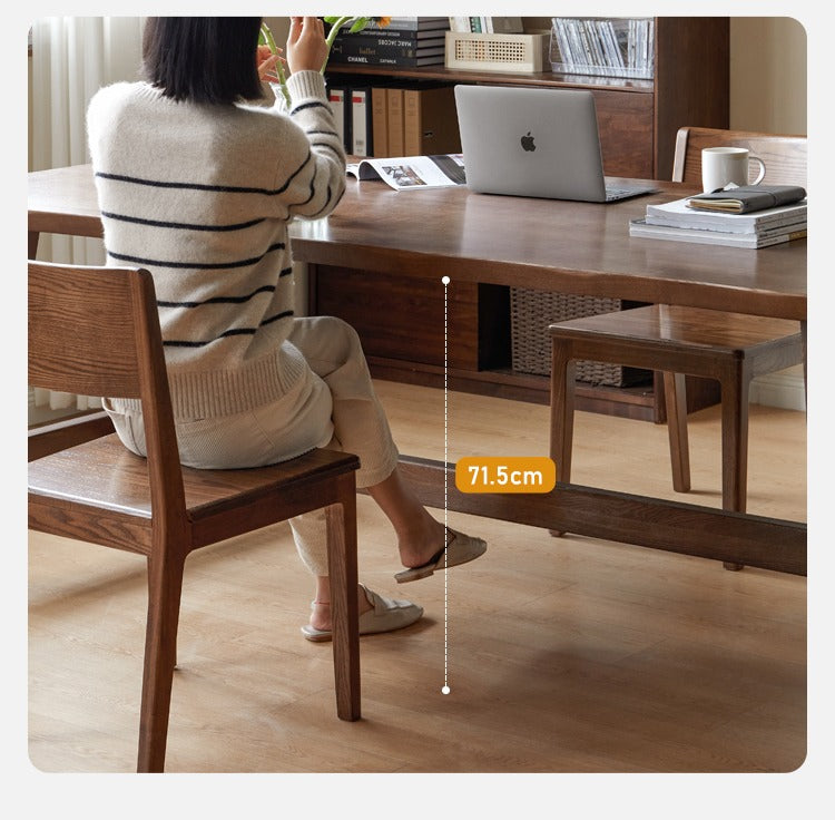 Ash Solid Wood Large Edge Table Dining