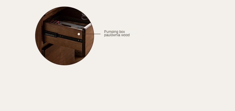 Black Walnut, Oak, Sandalwood, Ash Solid Wood Desk with Drawers