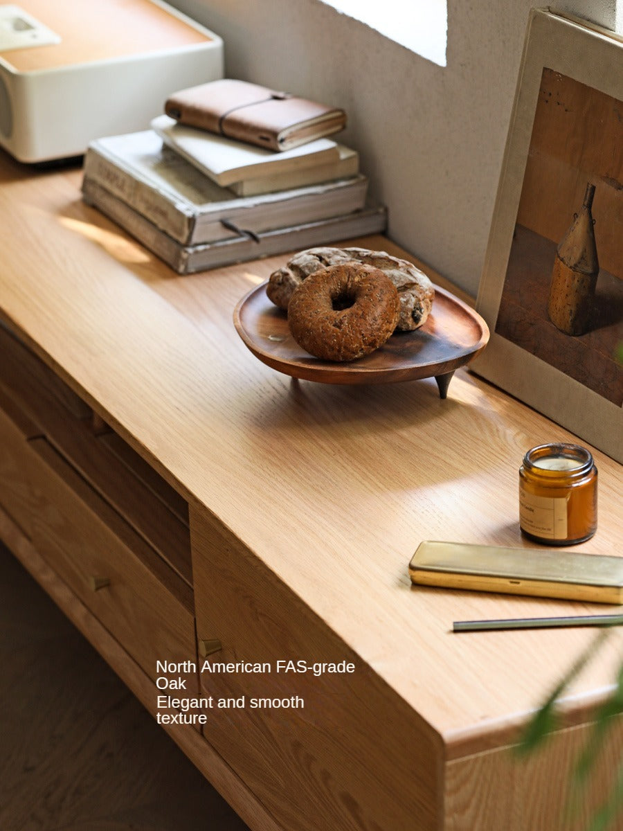 Oak Solid Wood TV Stand.