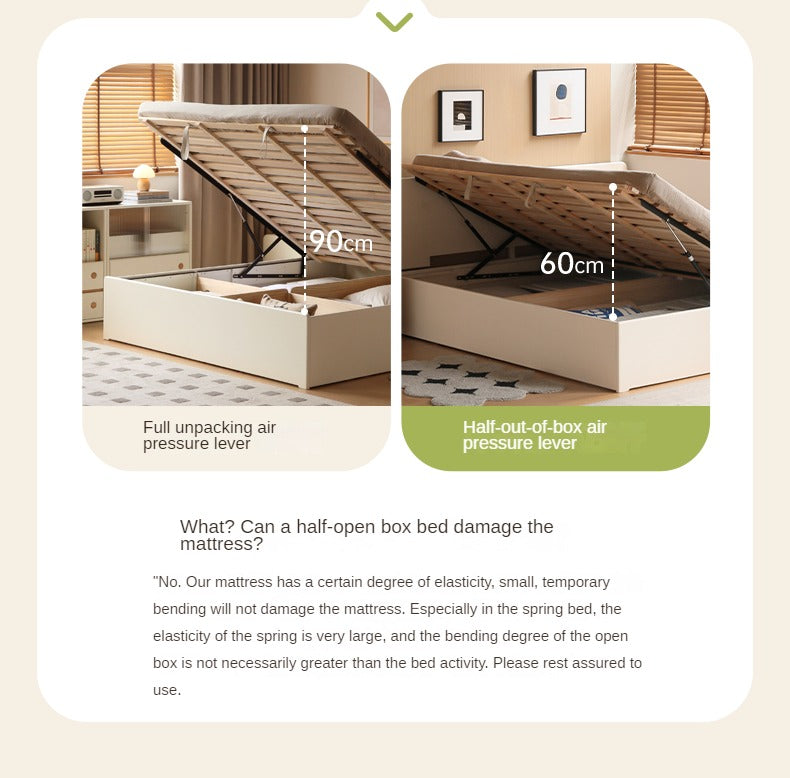 Rubber wood, Poplar solid wood white open box bed