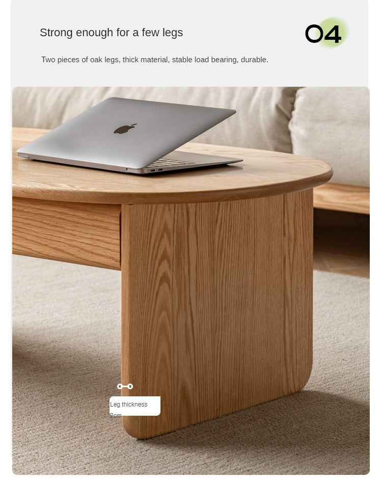 Oak, Beech Solid Wood Storage Coffee Table