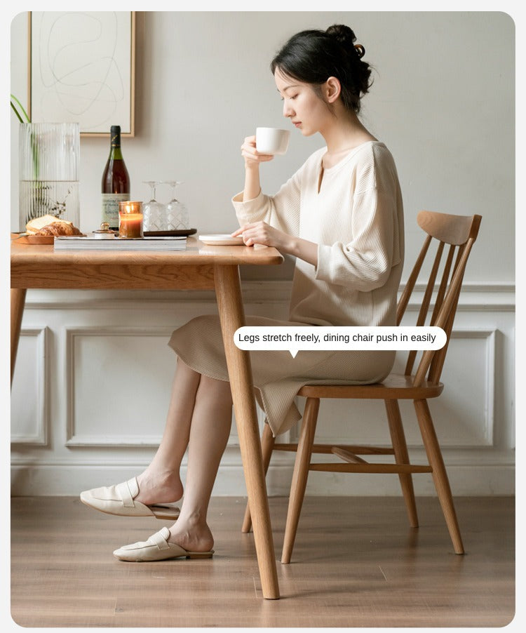 Oak Solid Wood Modern Dining Table