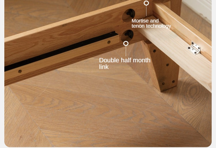 Oak Solid Wood Soft Bed