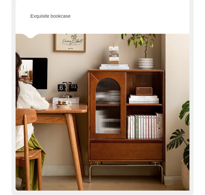 Black Walnut, Poplar Solid Wood Side Cabinet