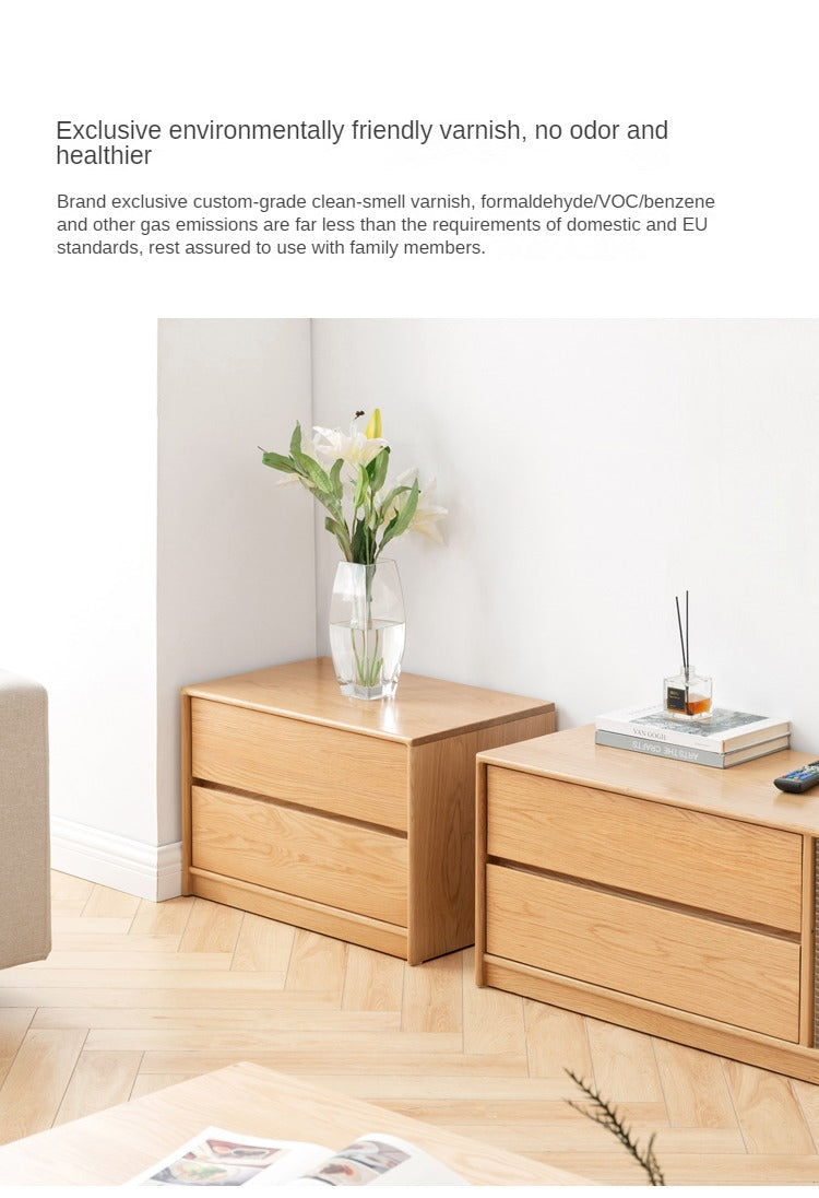 Oak Solid Wood TV Cabinet.