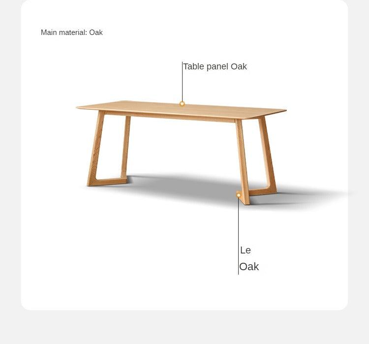 Oak, Ash Solid Wood Large Office Desk