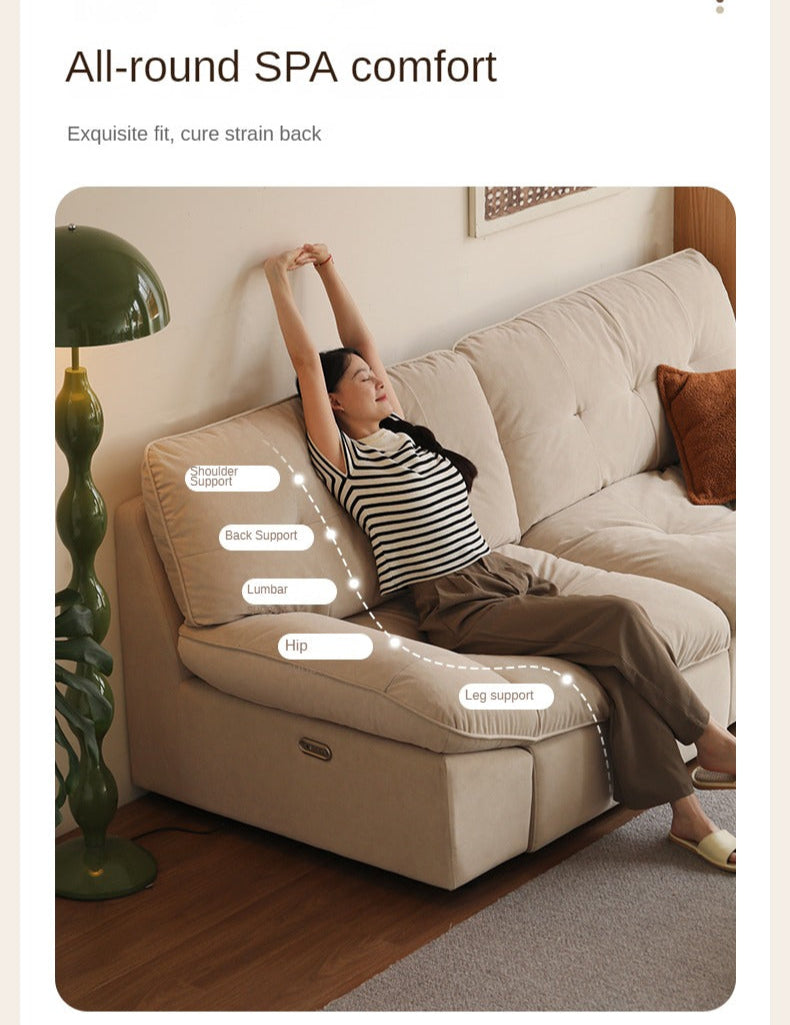 Fabric Sofa Italian Minimalist White Cloud Sofa.