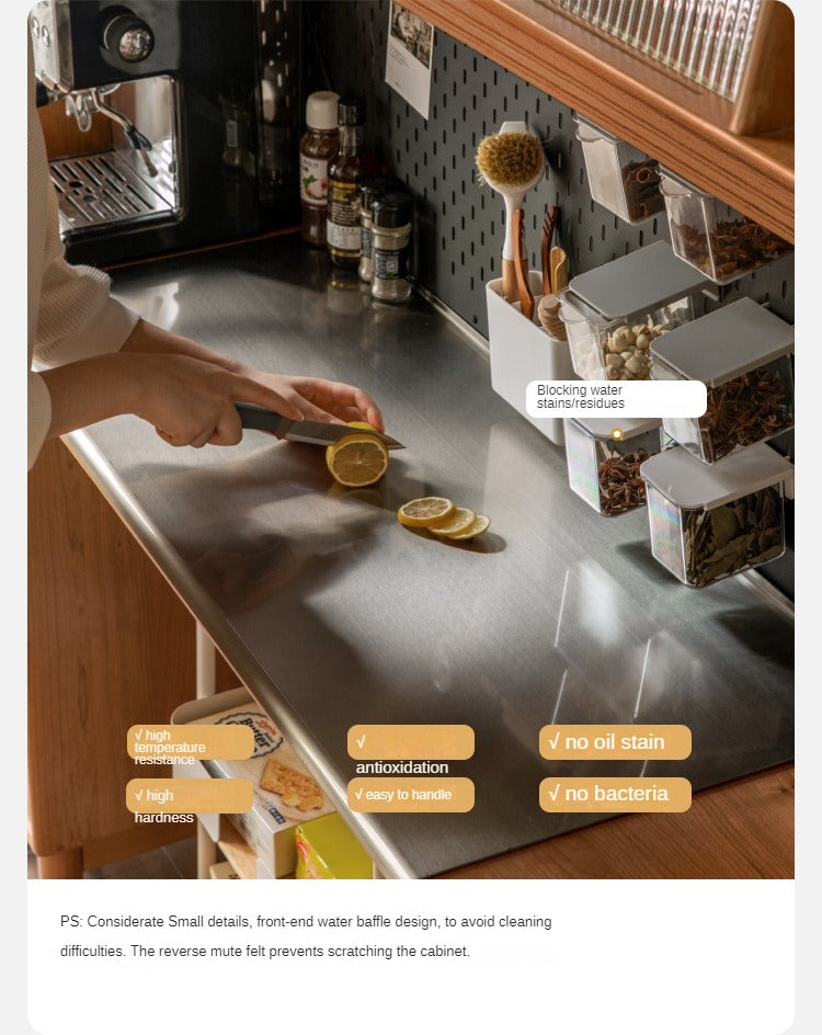 Cherry, Oak Solid Wood, Solid RubberWood Japanese Style Buffet Cabinet