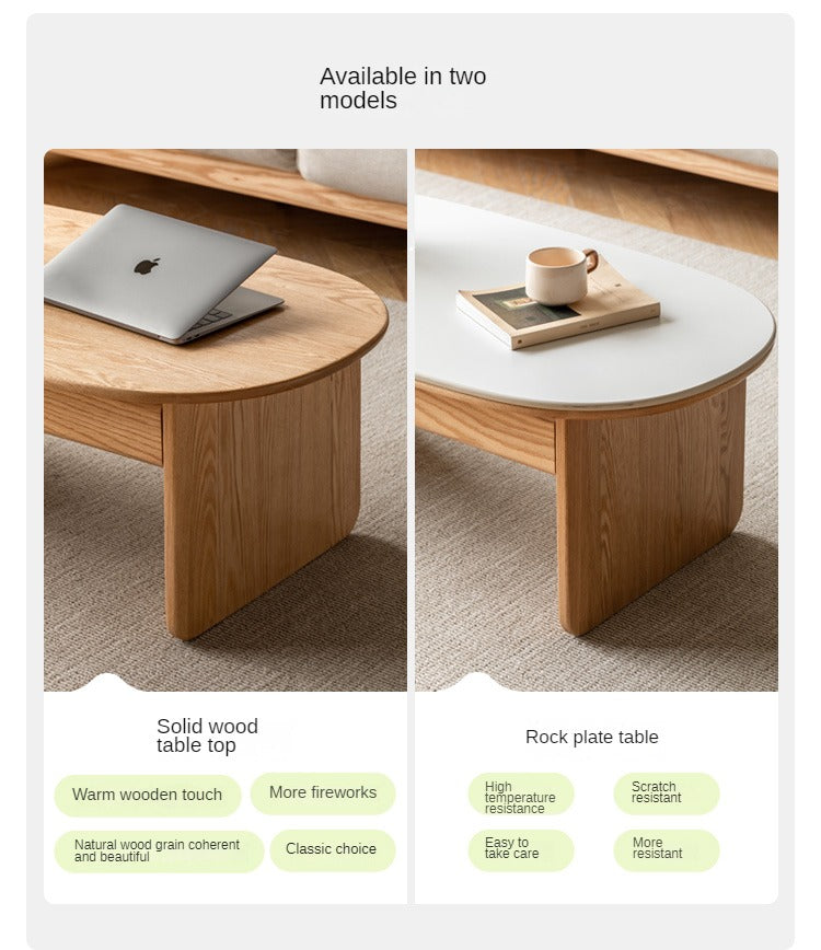 Oak, Beech Solid Wood Storage Coffee Table