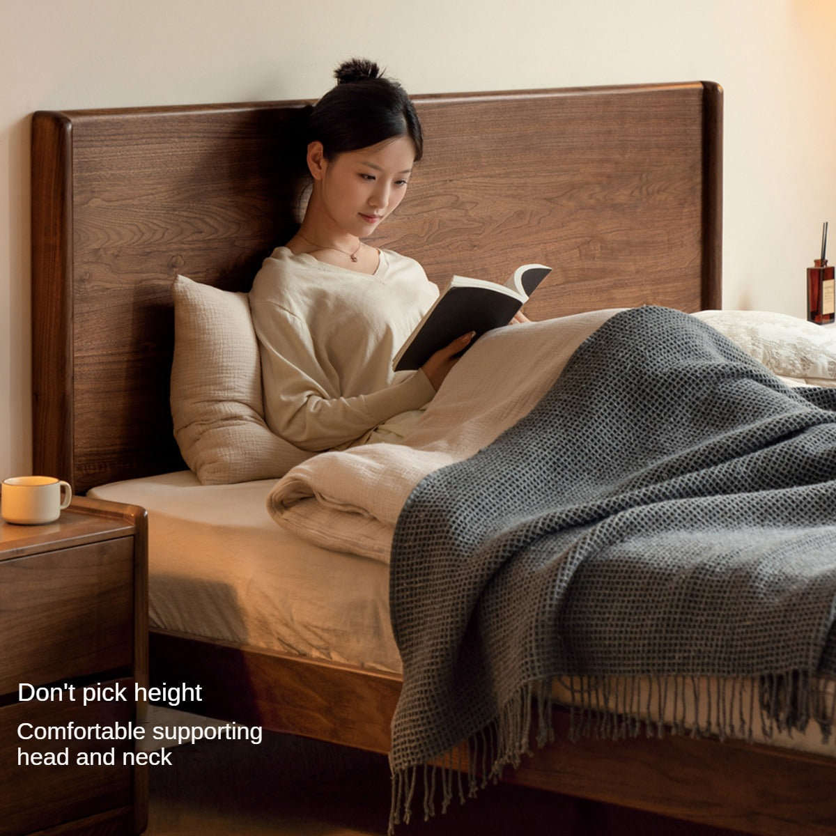 Ash, North American Black Walnut High Head Bed