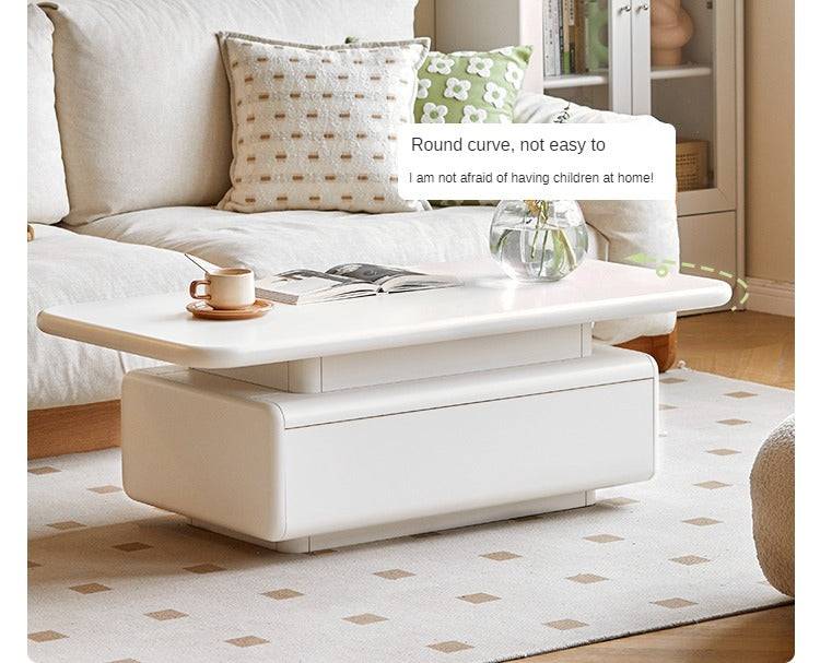Poplar Solid Wood Cream Breeze Coffee Table