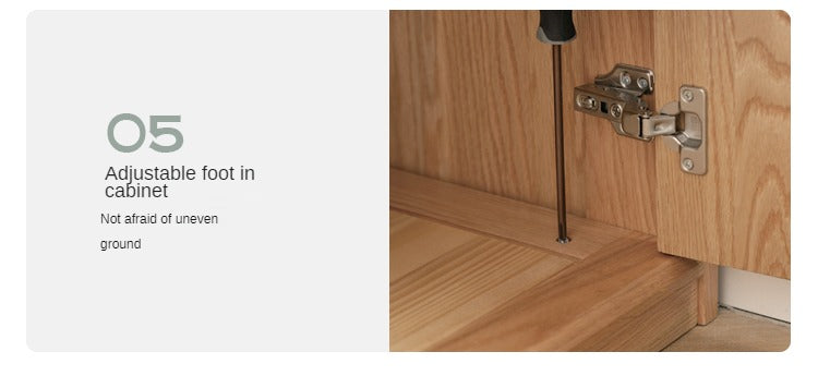 Oak Solid Wood Narrow Wardrobe.