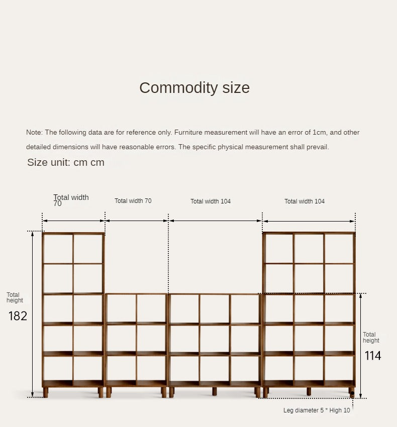 Oak, Beech Solid Wood Free Combination Bookshelf