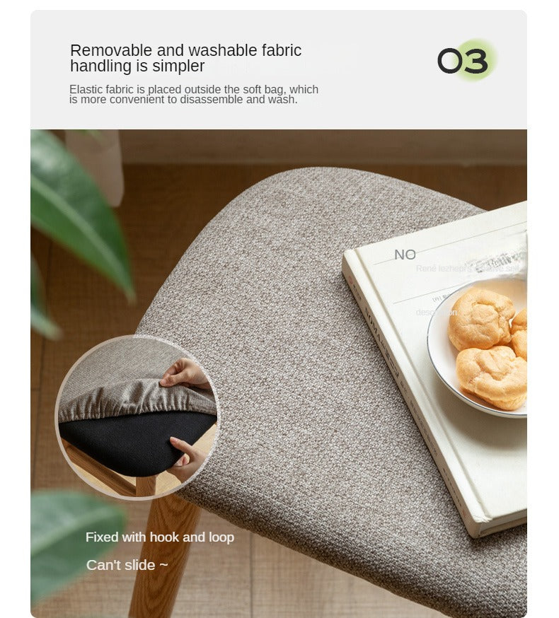 Oak Solid Wood Softpack Makeup Stool