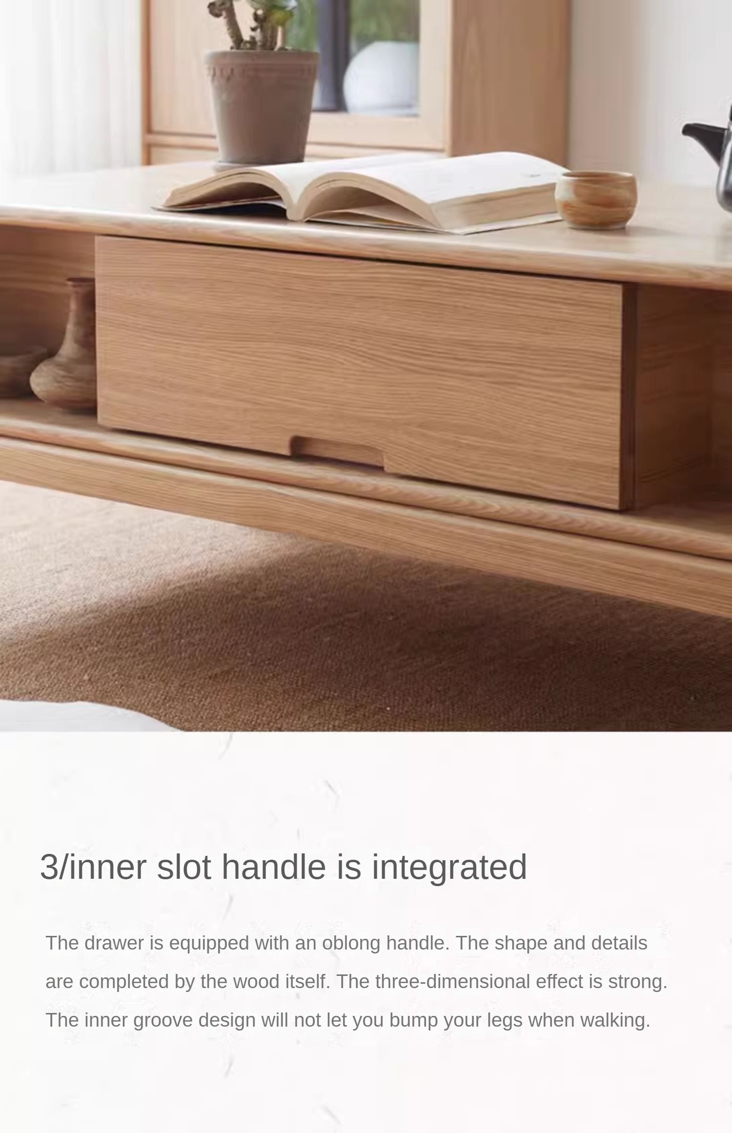 Ash Solid Wood New Style Modern Nordic Coffee Table