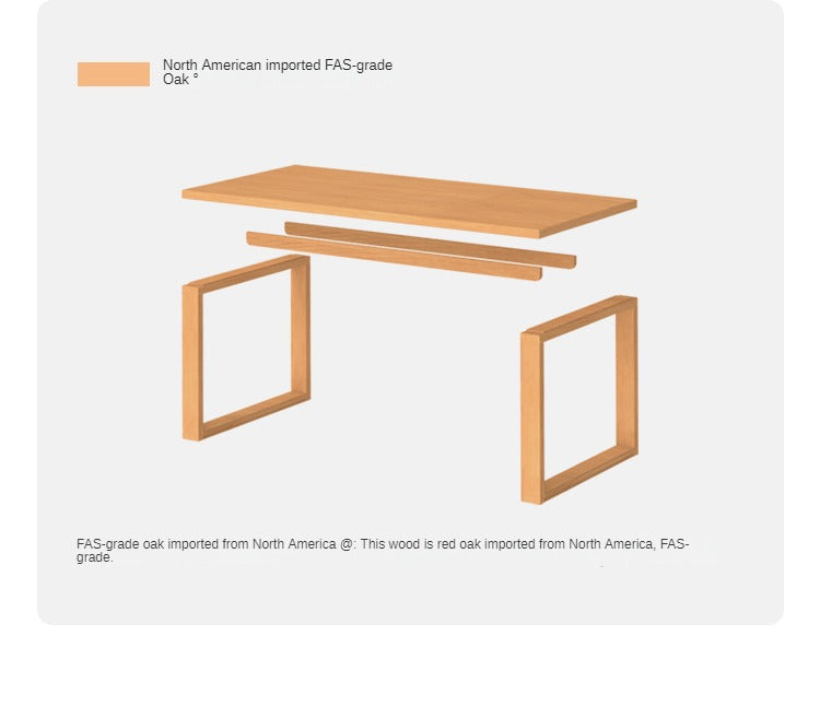 Beech, Oak Solid Wood Large Dining Table