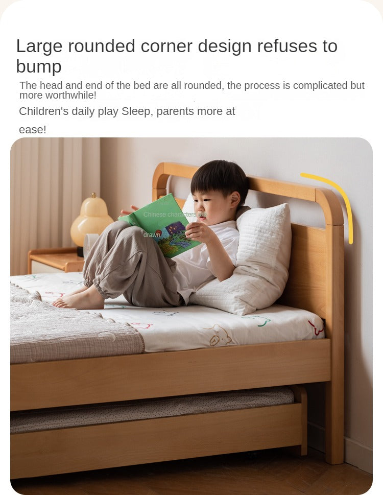 Beech Solid wood Space-saving bunk bed , mother's helper bed<