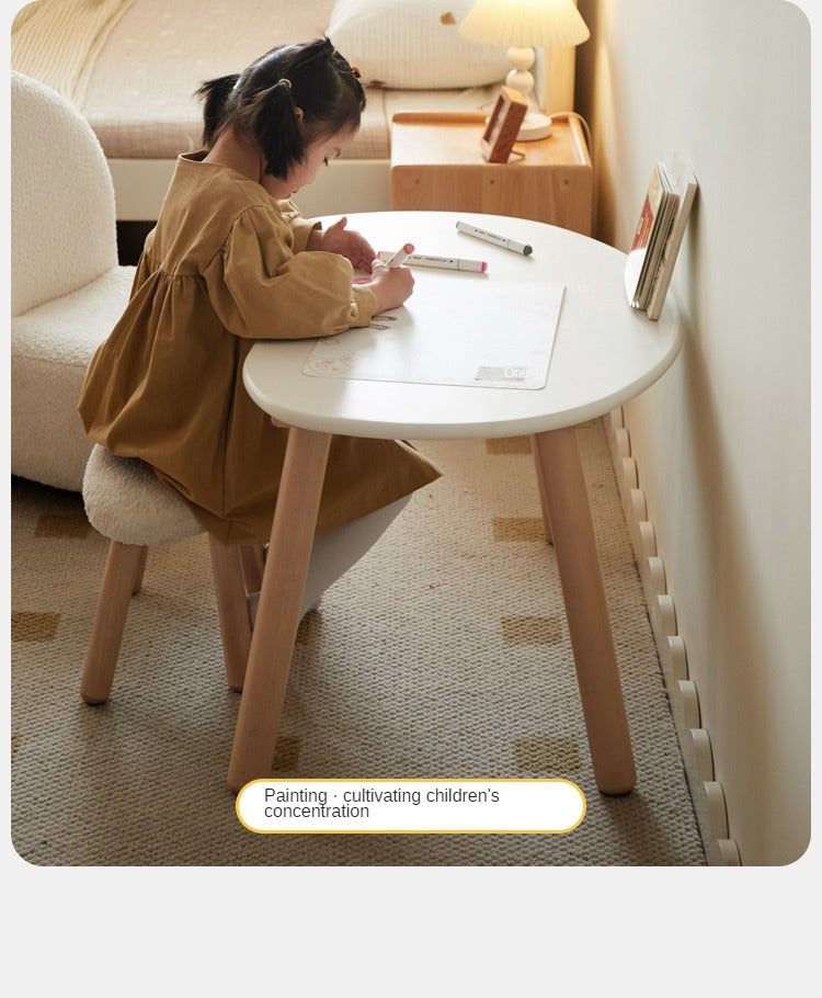 Birch Solid Wood Handmade Children's Study Peanut Table