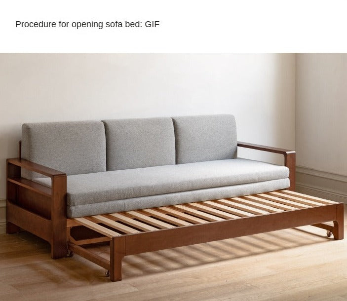 Oak, Beech Folding Multi-functional Storage Sofa Bed