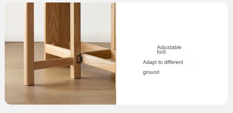Oak Solid Wood Retractable Dining Table