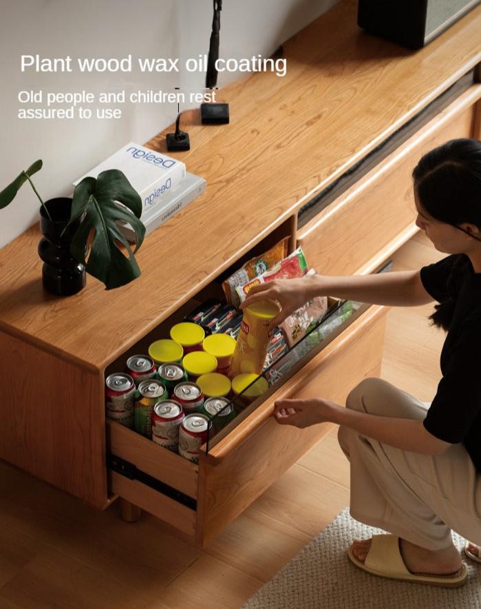 Cherry Solid Wood TV Cabinet.