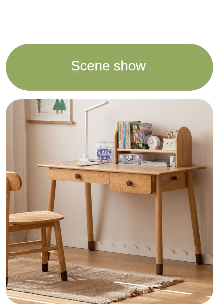 Beech, Oak, Poplar Solid Wood Nordic Study Bookshelf