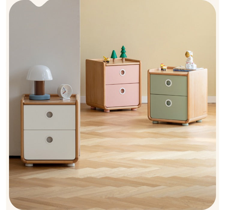 Beech Solid Wood Kids Nightstand