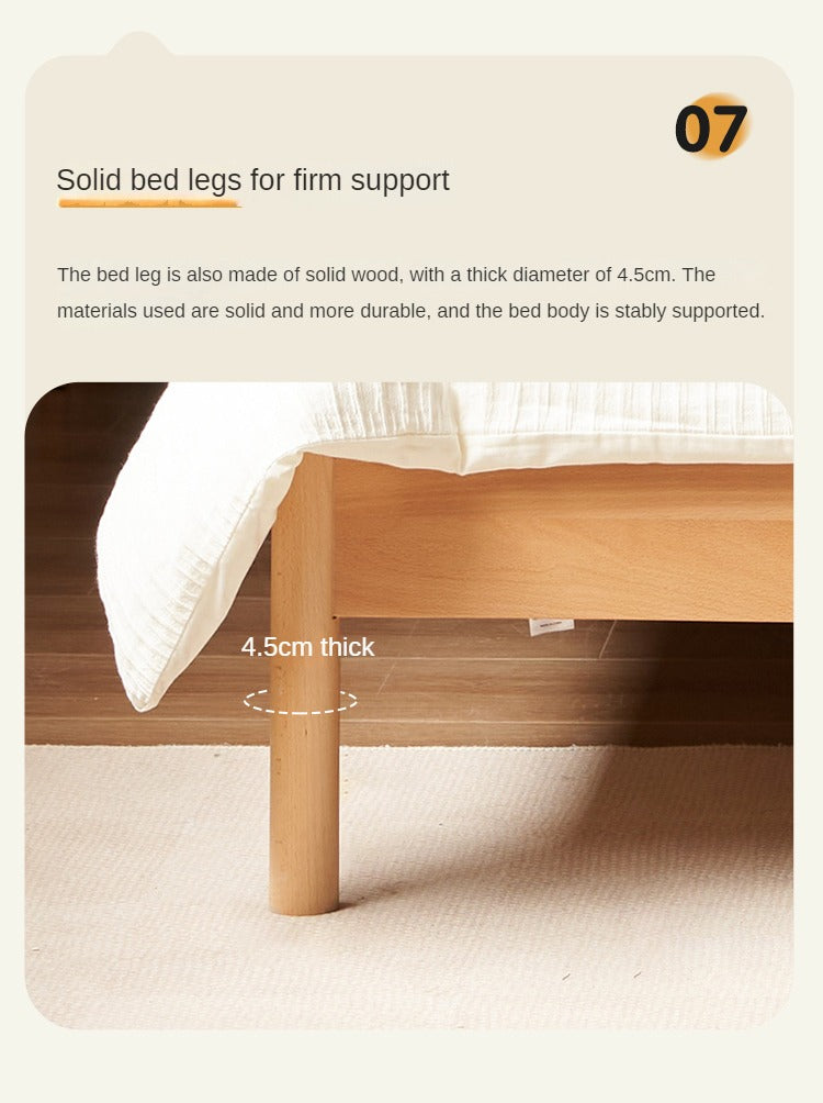 European Beech Solid Wood Bed