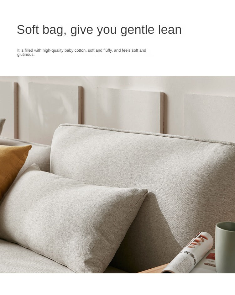 Fabric Sofa Beech Solid Wood.