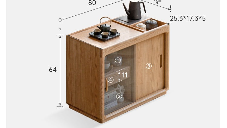 Oak Solid Wood Modern Tea Table