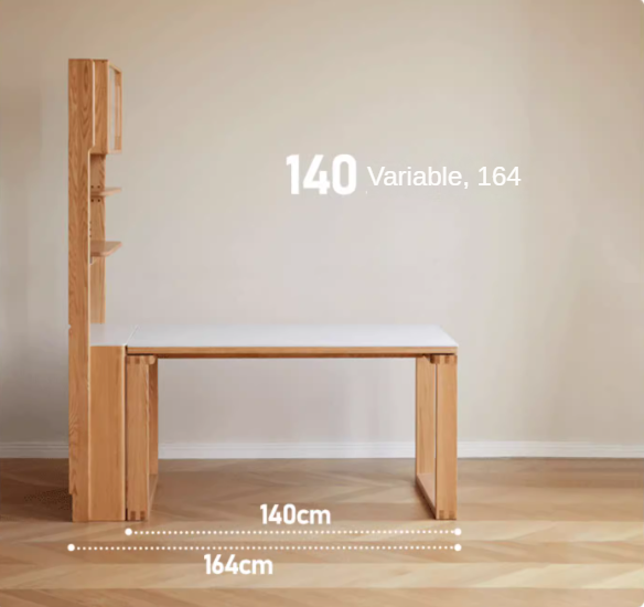 Oak Solid Wood, Solid Rubberwood Rock Board Dining Sideboard